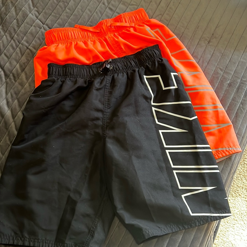 Nike shorts 2 pair XL Boys Orange & Black